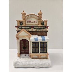 Lights Up Christmas Village Theatre Building 20cm Lighted House Holiday Decor